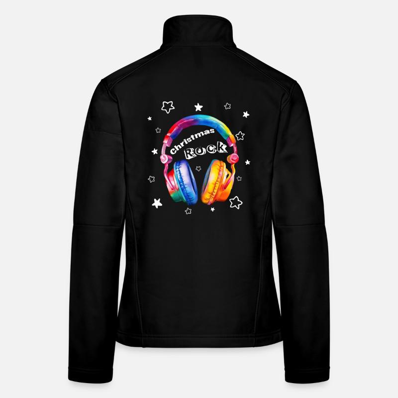 Casques de rock de Noël Cool de Noël Veste en tissu softshell Femme