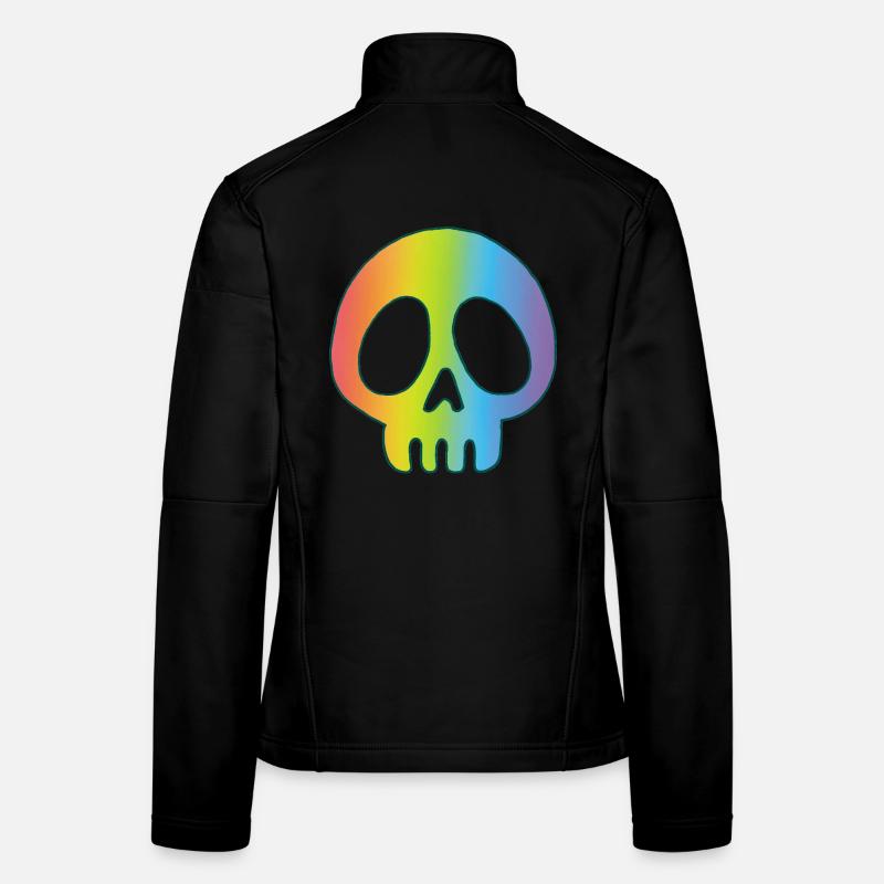 Mehrfarbiger Schädel Frauen Softshelljacke