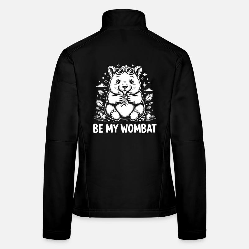 Lustiger Wombat Frauen Softshelljacke