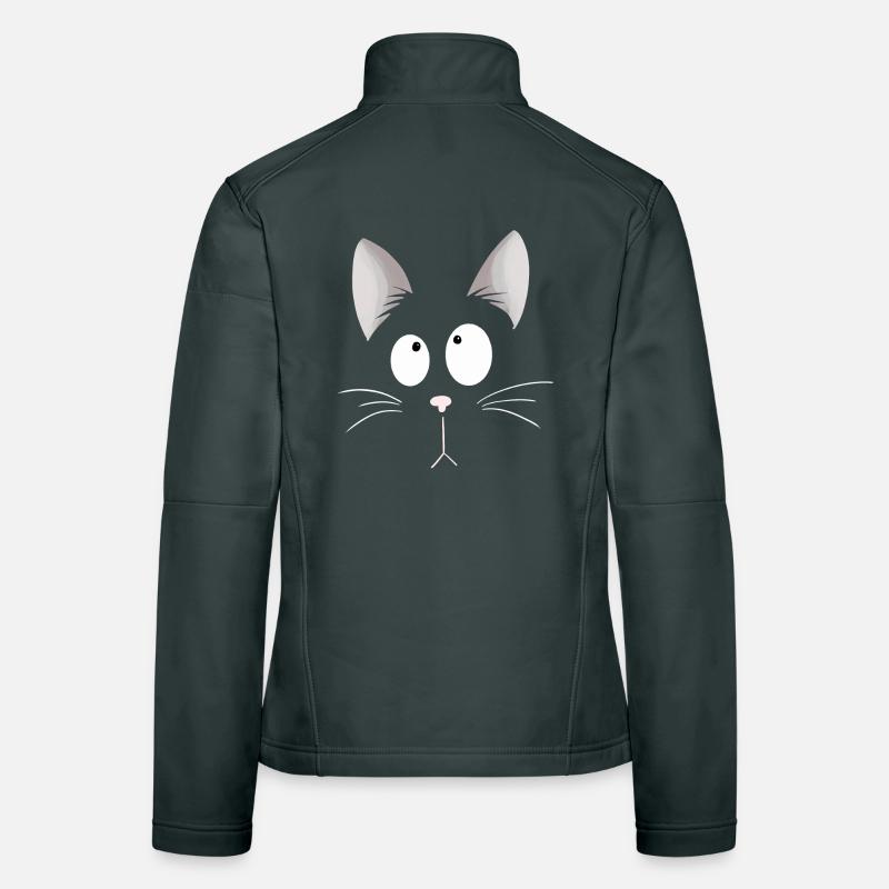 Cat Head I Cat Face I Comic Women's Softshell Jacket