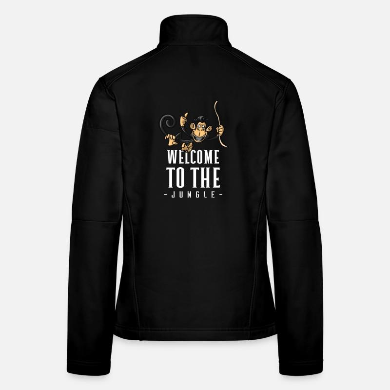 Jungle Monkey Welcome Design Women's Softshell Jacket