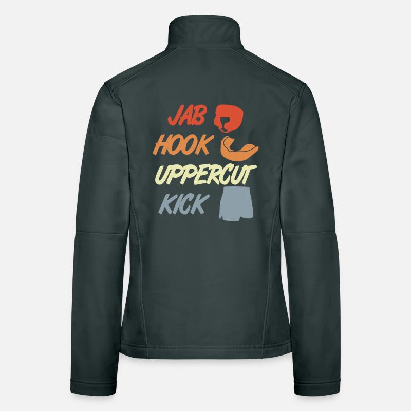 Jab Hook Uppercut Kick Women's Softshell Jacket