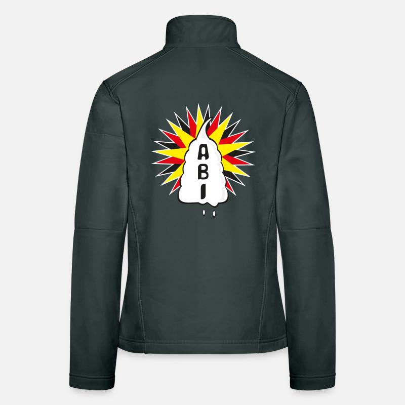 ABI mit viel Sahne, eine süsse Geschenkidee. Frauen Softshelljacke