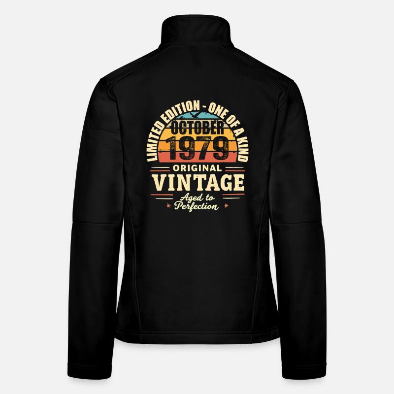Retro October 1979 - birthday october 1979 Women's Softshell Jacket