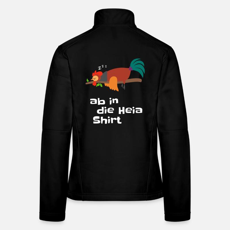 Barking rooster on branch Women's Softshell Jacket