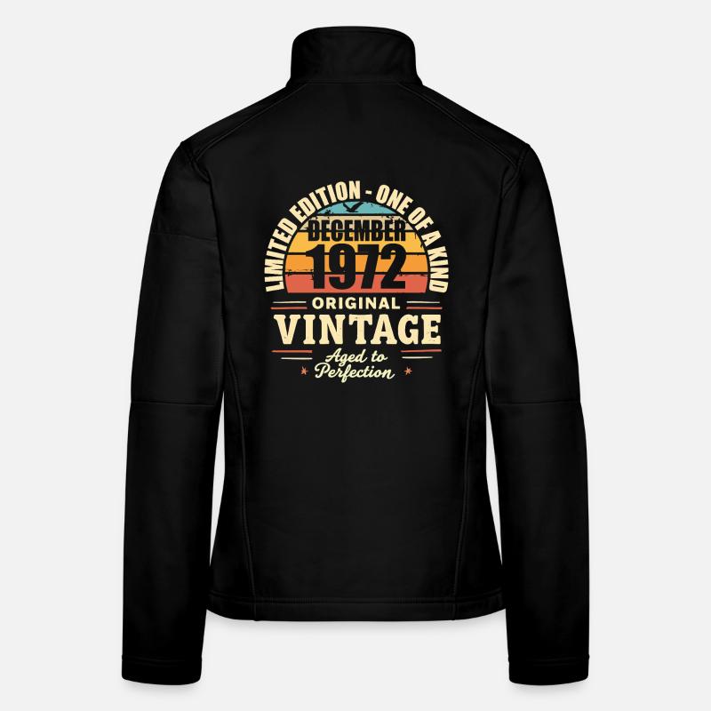fête d anniversaire décembre 1972 - december 1972 Veste en tissu softshell Femme