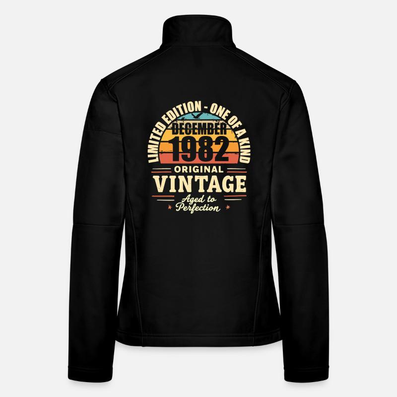 fête d anniversaire décembre 1982 - december 1982 Veste en tissu softshell Femme