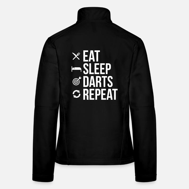 Eat Sleep Darts Repeat Veste en tissu softshell Femme