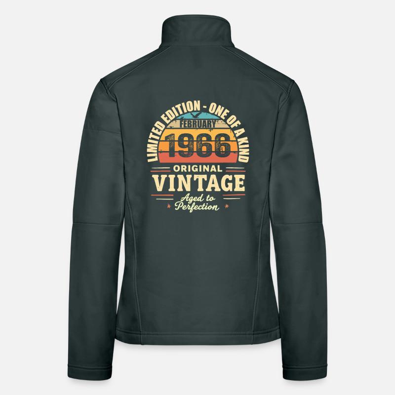 Februar 1966 Geburtstagsgeschenk Februar 1966 Frauen Softshelljacke