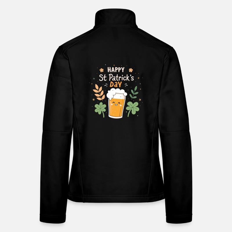 Happy St. Patrick's Day Beer Women's Softshell Jacket