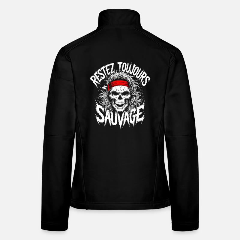Restez Sauvage Skull Veste en tissu softshell Femme