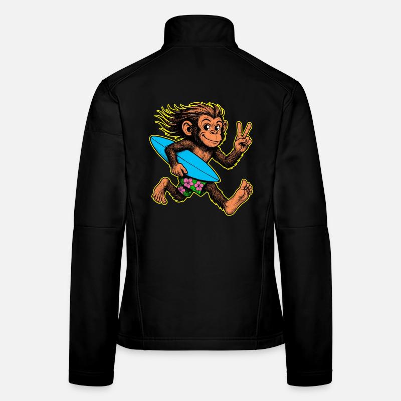 Surf-Monkey-Surf-Vibes Frauen Softshelljacke