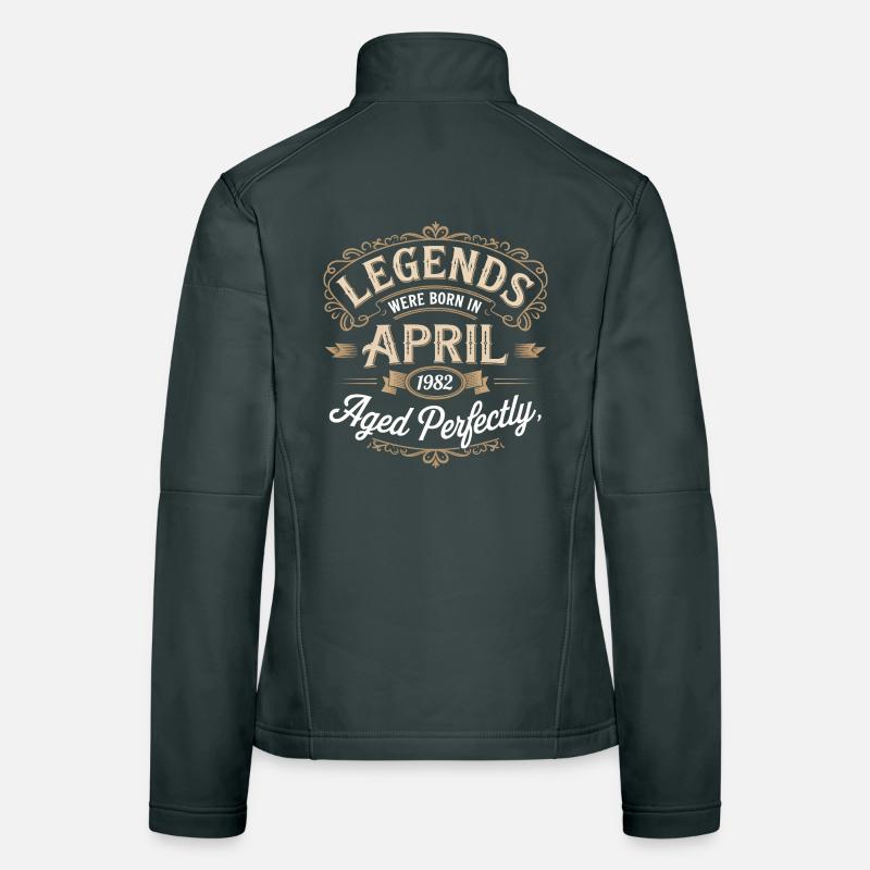 April 1982 Birthday Gift Awesome since April Women's Softshell Jacket