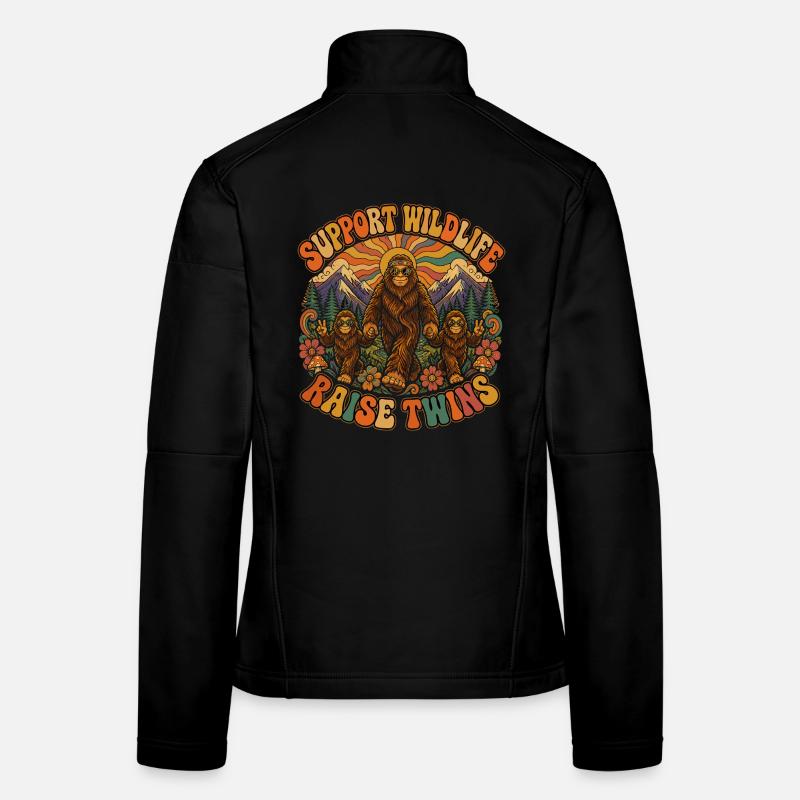 Bigfoot and Twins: Support the Wild Women's Softshell Jacket