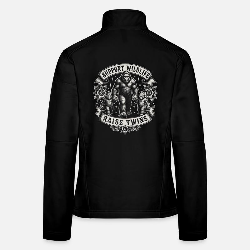 Support Wildlife: Raise Twins Women's Softshell Jacket