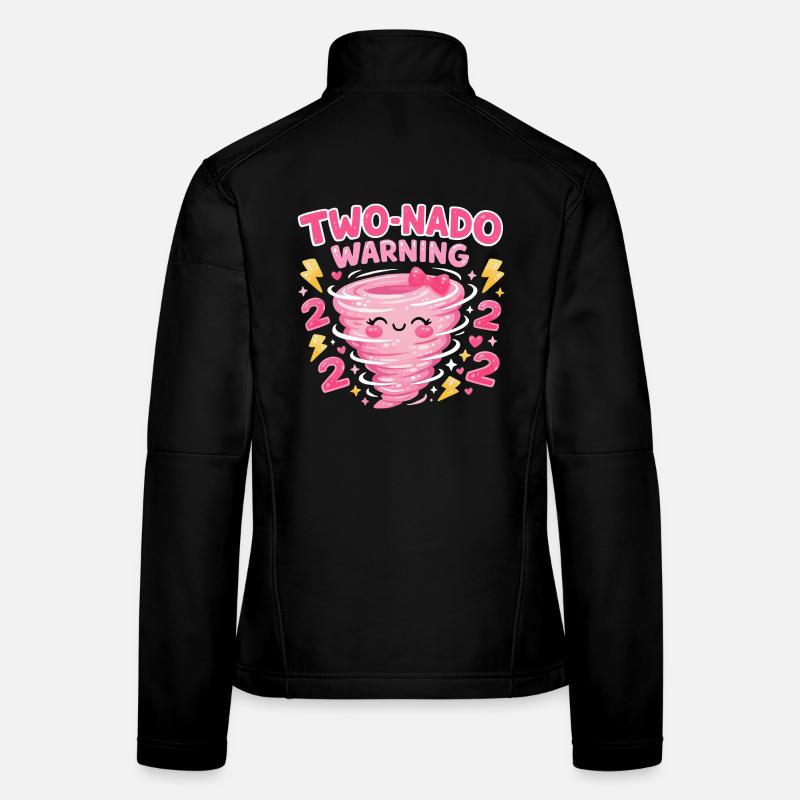 Avertissement à deux nado : 2e anniversaire design Veste en tissu softshell Femme
