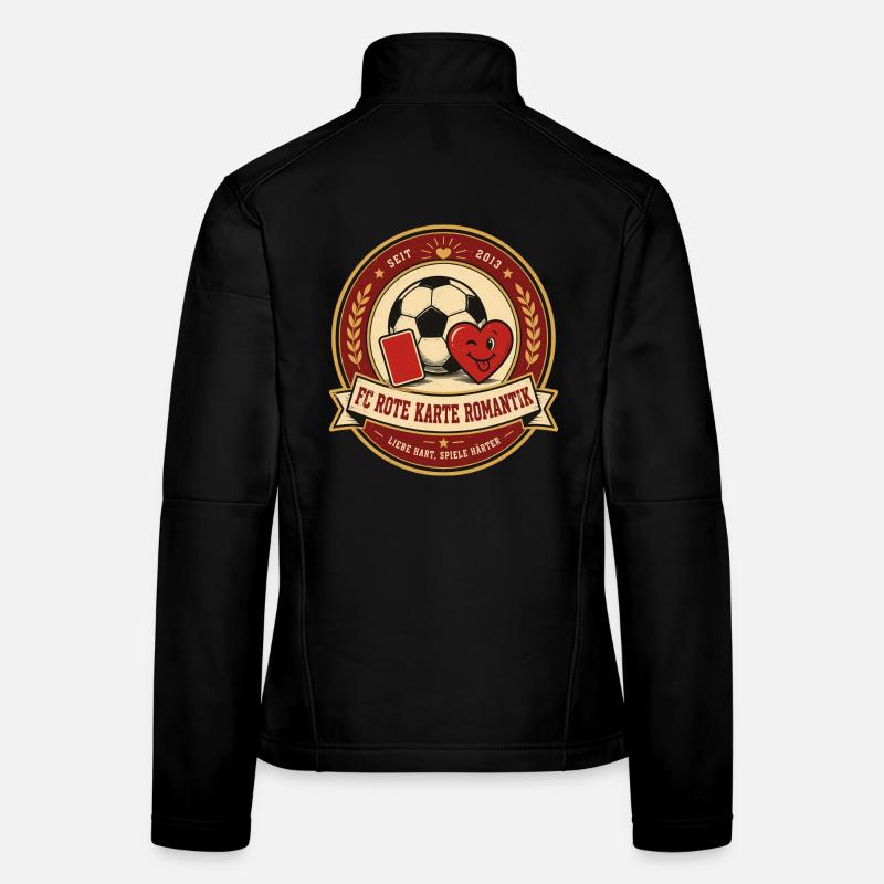 FC Rote Karte Romantik Frauen Softshelljacke