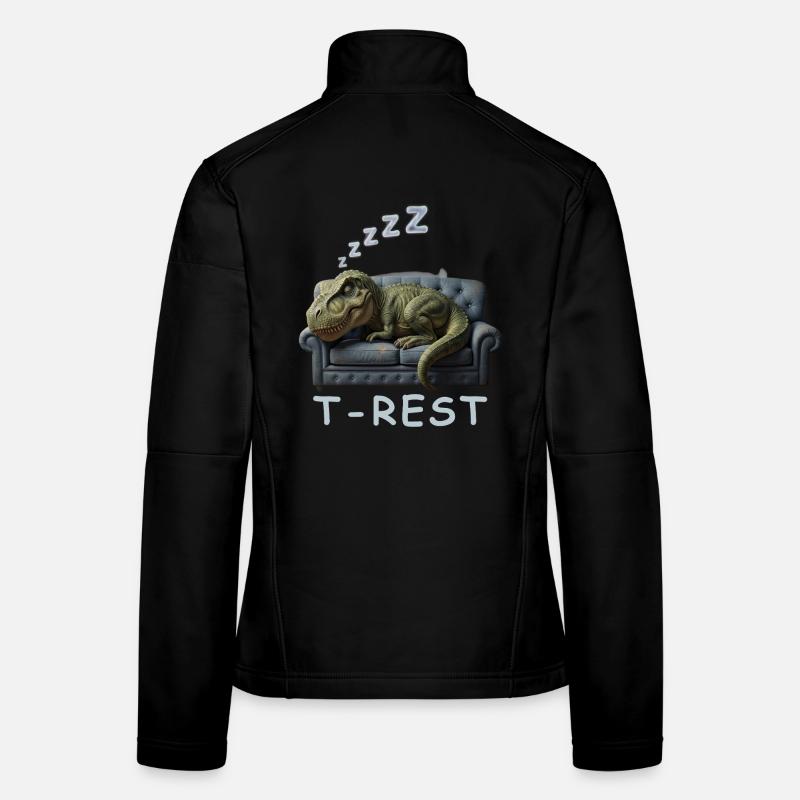 T-Rest Dino auf Sofa Frauen Softshelljacke