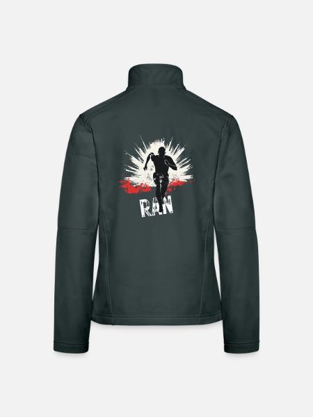 Running Jogging Runner Sprint Design - Women's Softshell Jacket - black - Back