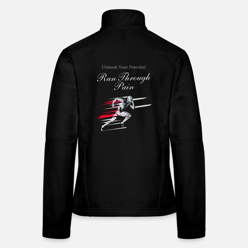 Running Jogging Motivation Sprint Runner Design - Frauen Softshelljacke - Schwarz