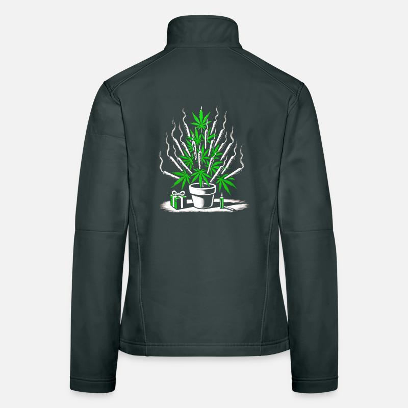 Joint Weed Tree – Creative Cannabis Holiday Design Women's Softshell Jacket