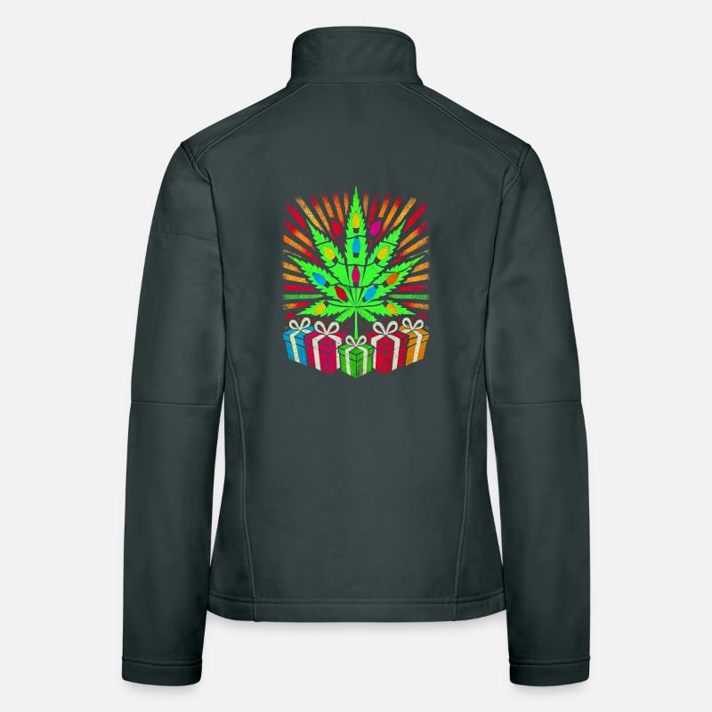 Festive Cannabis Light Display Women's Softshell Jacket