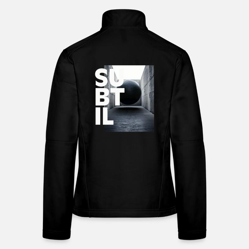Apesanteur subtil noir et blanc création graphique Veste en tissu softshell Femme