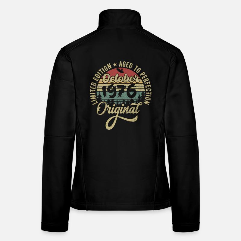 october 1976 anniversary october 1976 october Women's Softshell Jacket