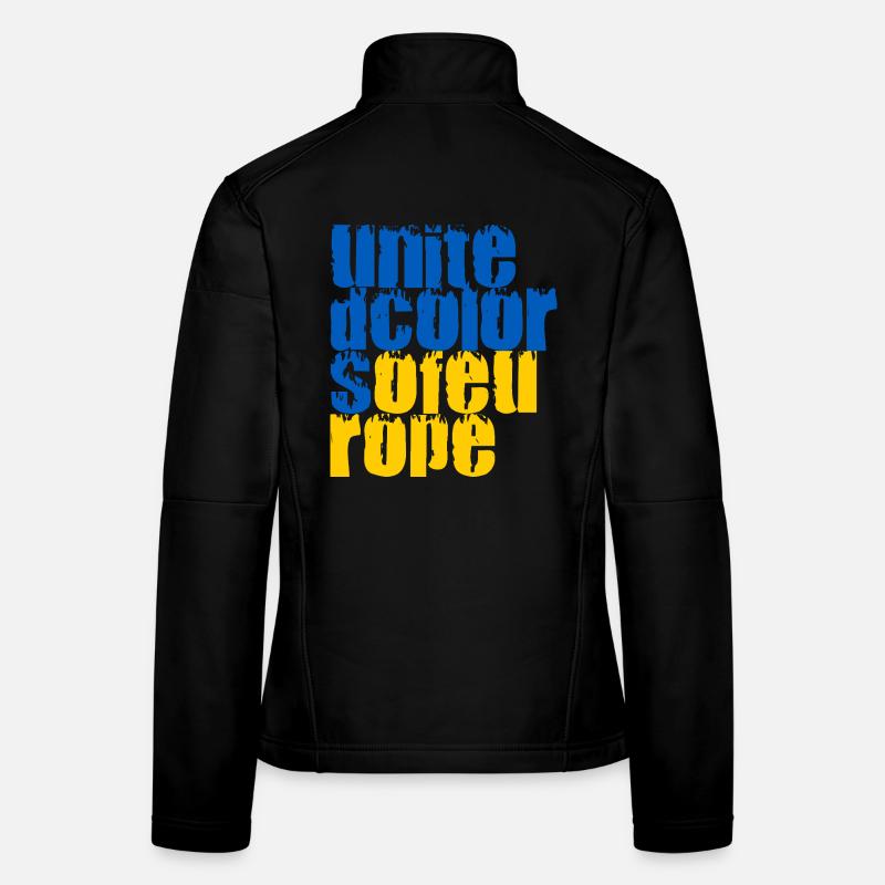 Couleurs unies de l’Europe Veste en tissu softshell Femme