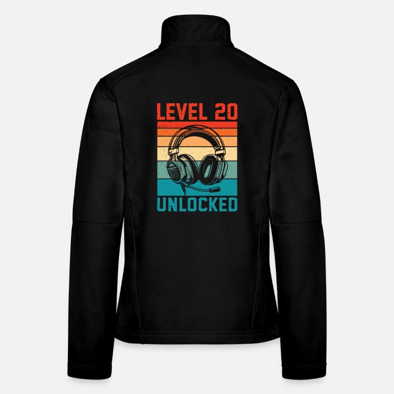 Level 20 Unlocked – 20th Anniversary Gamer Gift Women's Softshell Jacket