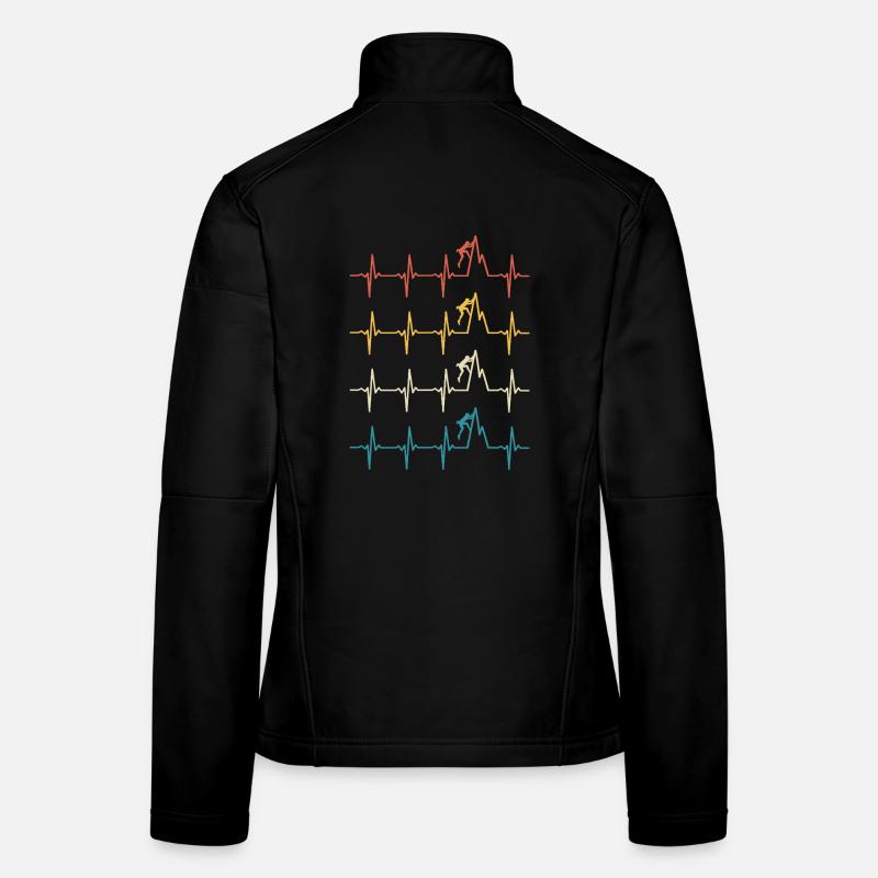 Kletternder Herzschlag-Kletterer Frauen Softshelljacke