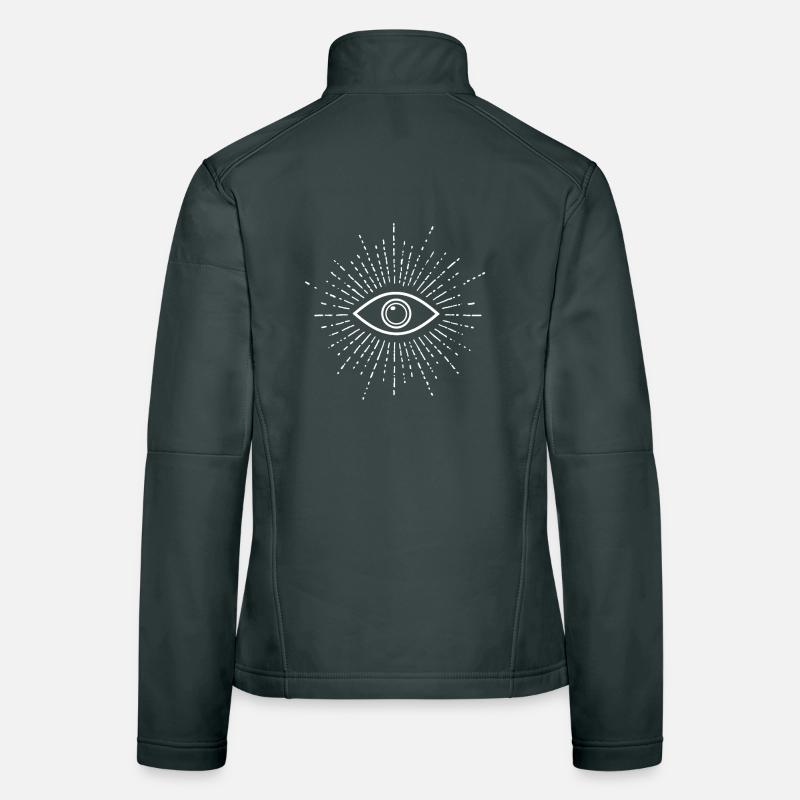 All-Seeing Eye Ray Glow Women's Softshell Jacket