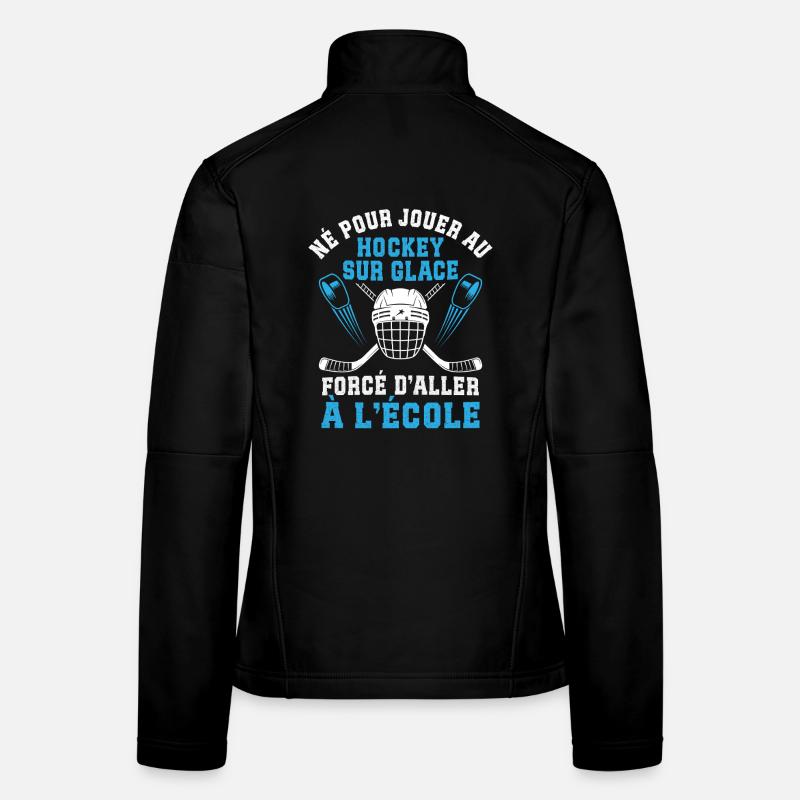 Né pour Jouer Au Hockey sur Glace - Women's Softshell Jacket - black