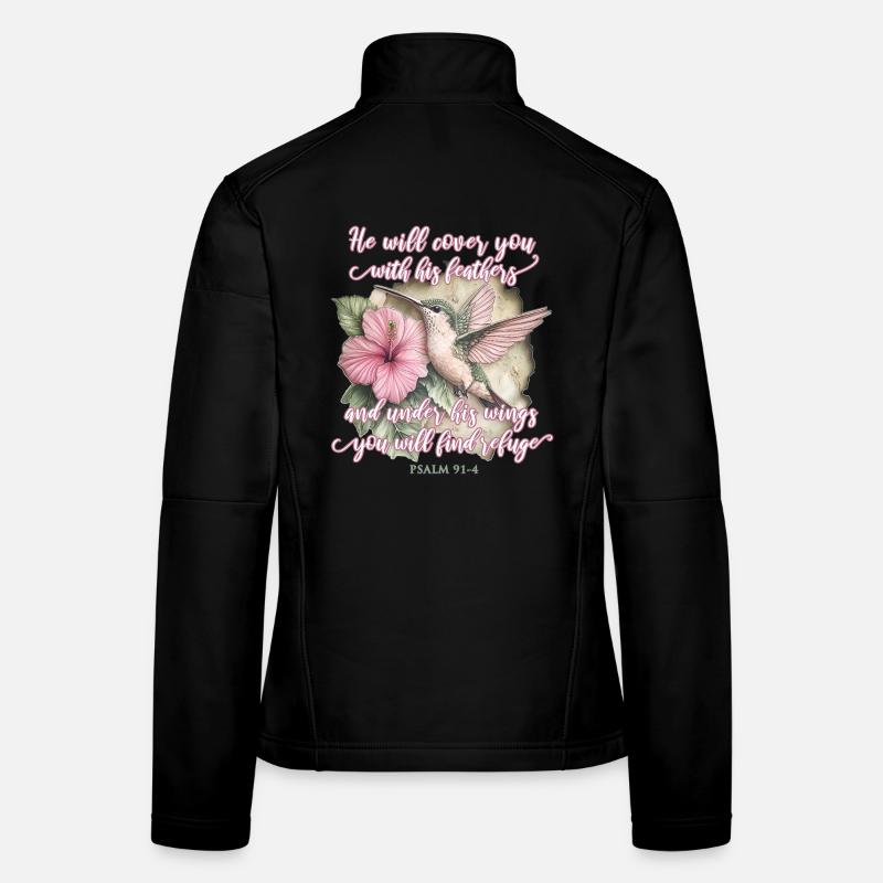 Bibelvers Christlich Kolibri - Frauen Softshelljacke - Schwarz
