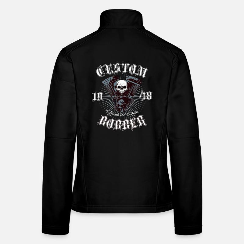 Conception de motos Bobber Chopper Veste en tissu softshell Femme