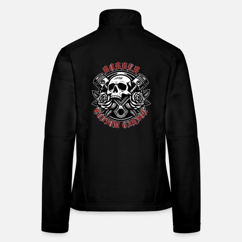Born to Crank Skull Roses - Women's Softshell Jacket - black