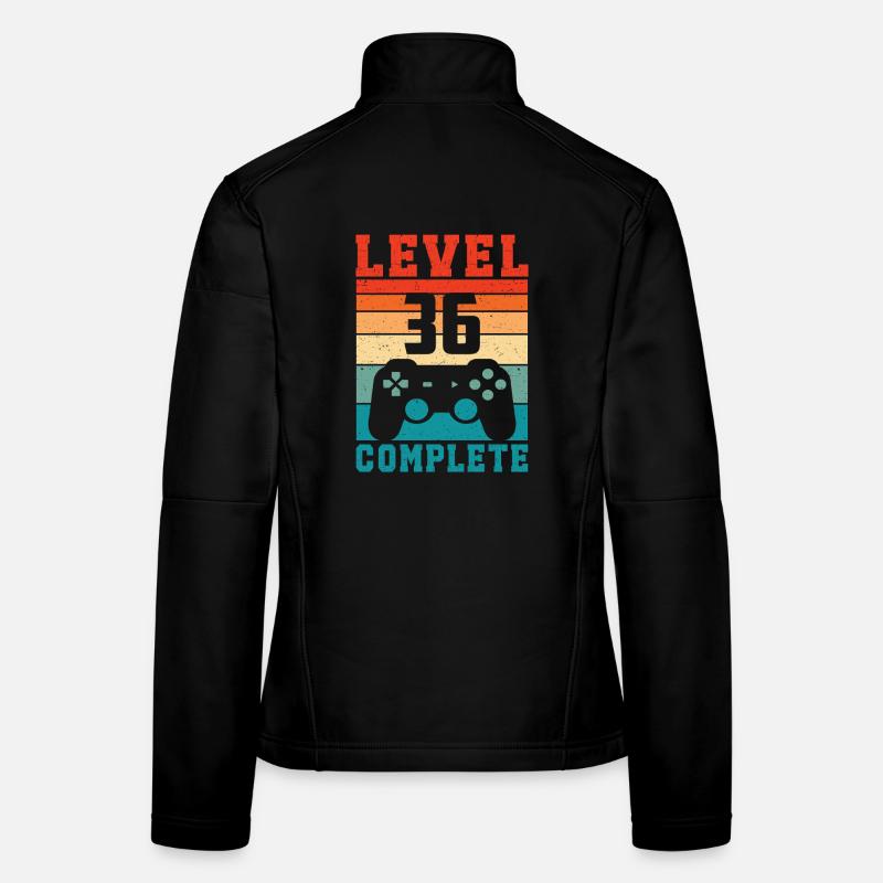 36th Birthday Level 36 Complete 36 Years Gamer Women's Softshell Jacket