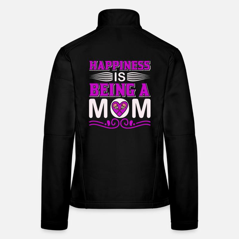 Le bonheur, c’est être une maman maternité Shirt Veste en tissu softshell Femme