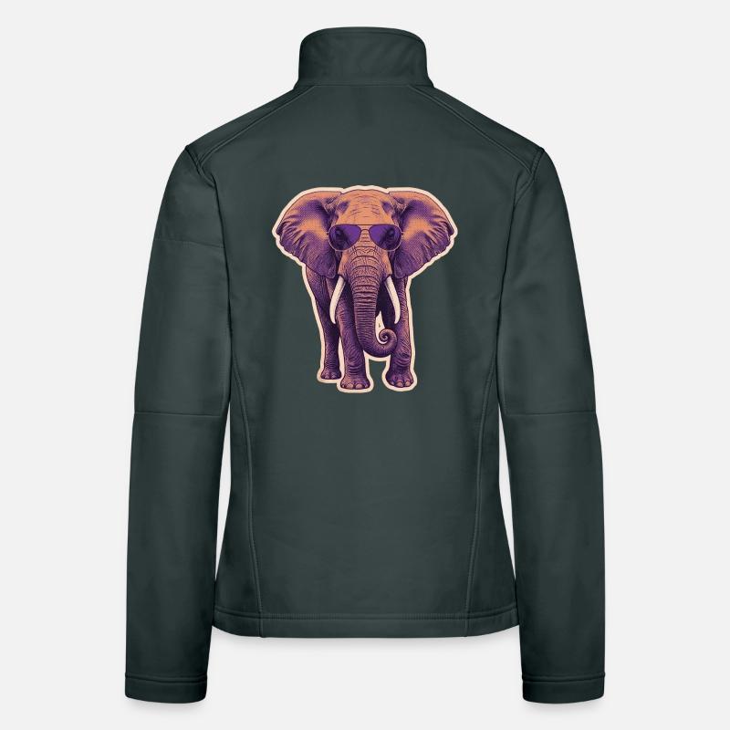 Lunettes d’été éléphant Veste en tissu softshell Femme