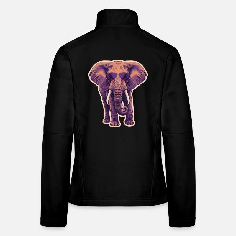 Lunettes d’été éléphant Veste en tissu softshell Femme