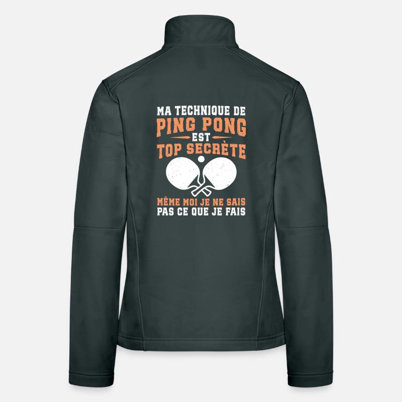 ma technique de ping-pong Veste en tissu softshell Femme