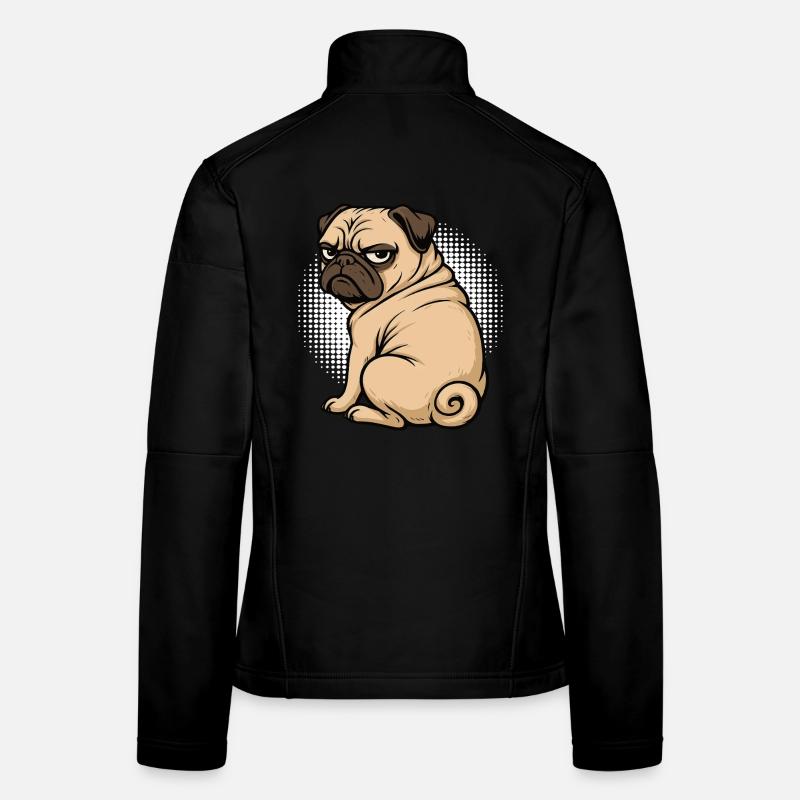 Mops Möpse Mopsbesitzer Mopsliebhaber Mopshalter Frauen Softshelljacke