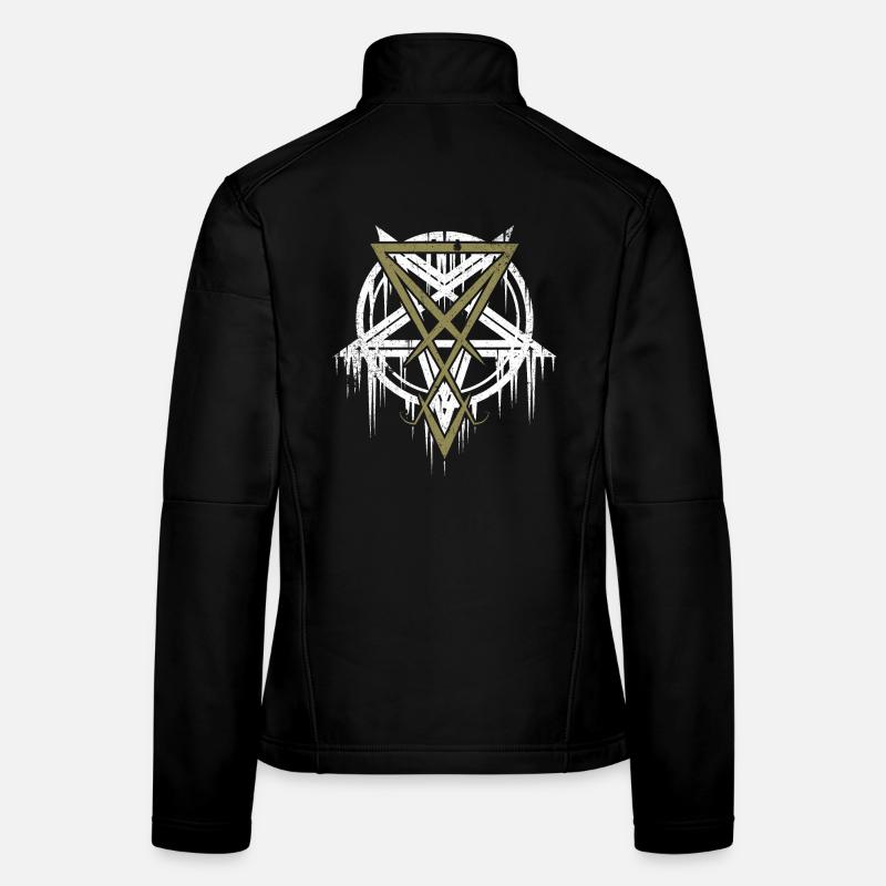 Pentagramme avec symbole Lucifer Veste en tissu softshell Femme