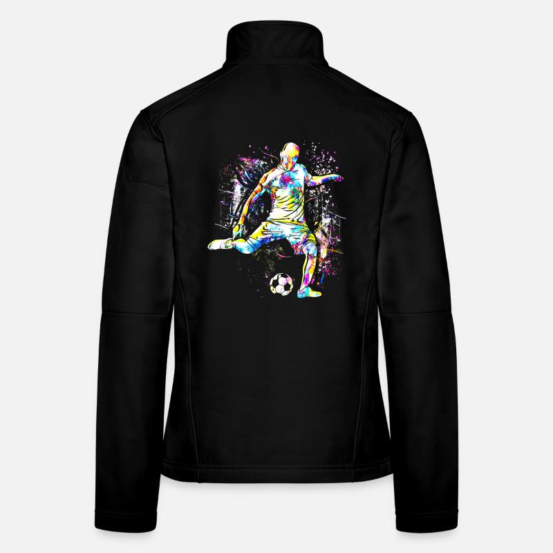Soccer - Soccer player Cristiano - Colorful - Women's Softshell Jacket - black