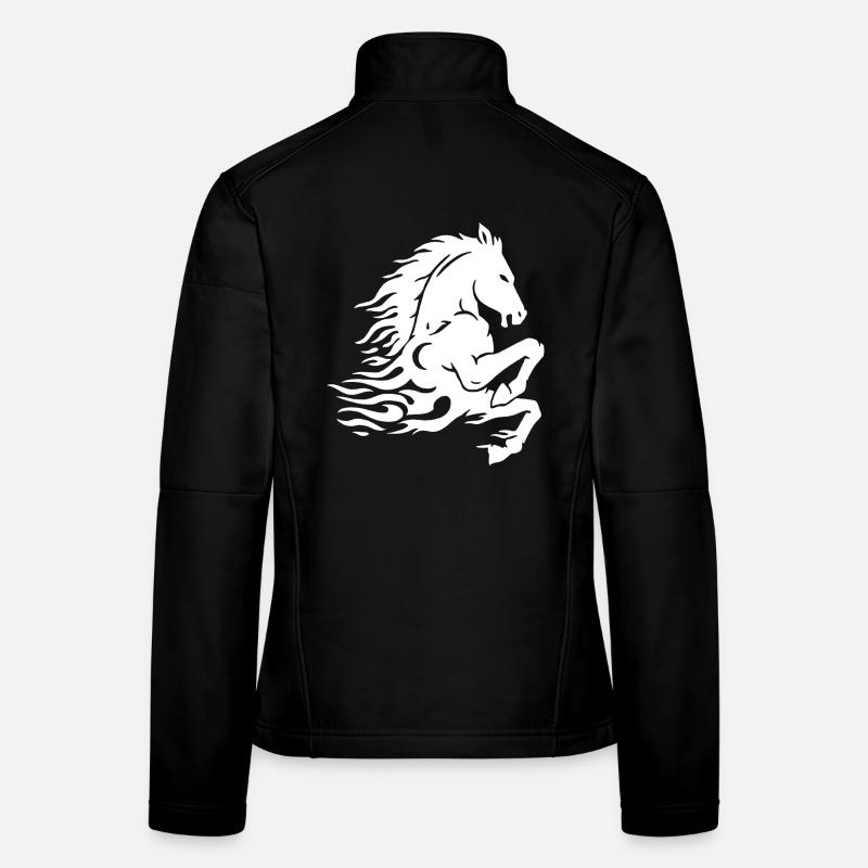 Cheval fantôme (blanc) Veste en tissu softshell Femme
