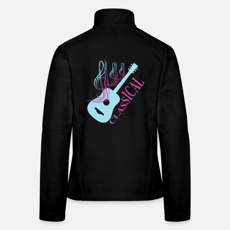 Classical Guitar Music Women's Softshell Jacket