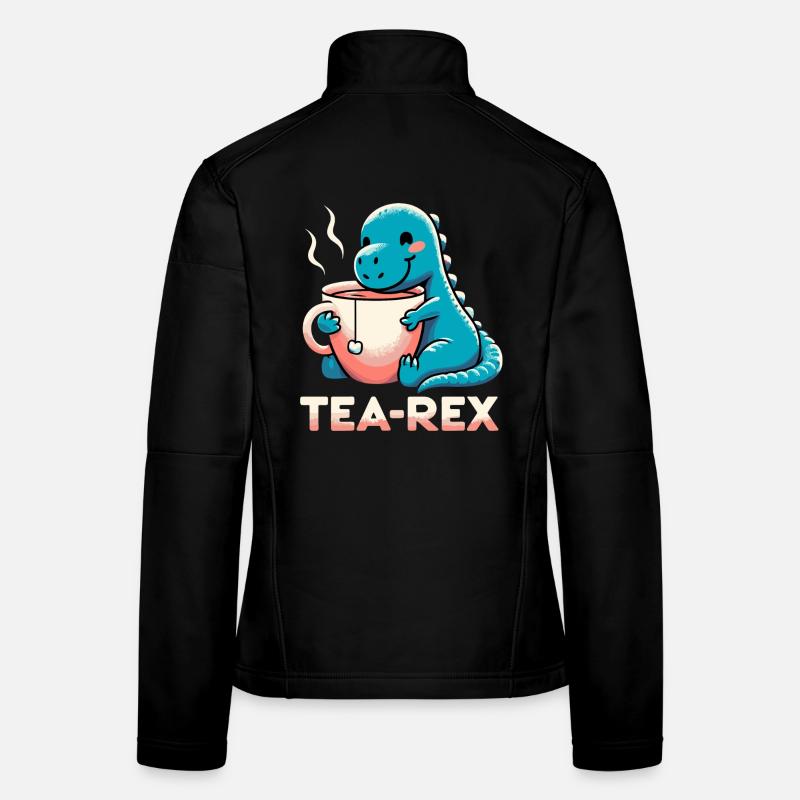 Tea Rex Tea Rex Tea Drinker Gift Women's Softshell Jacket
