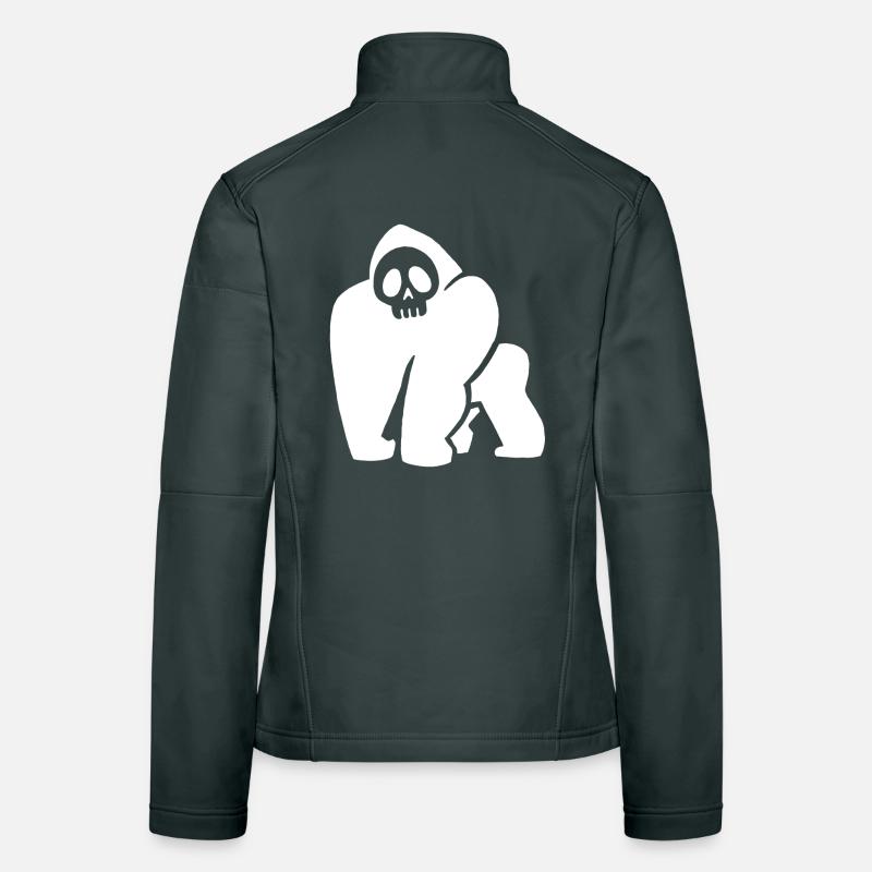 Weißer Gorilla Schädel Frauen Softshelljacke