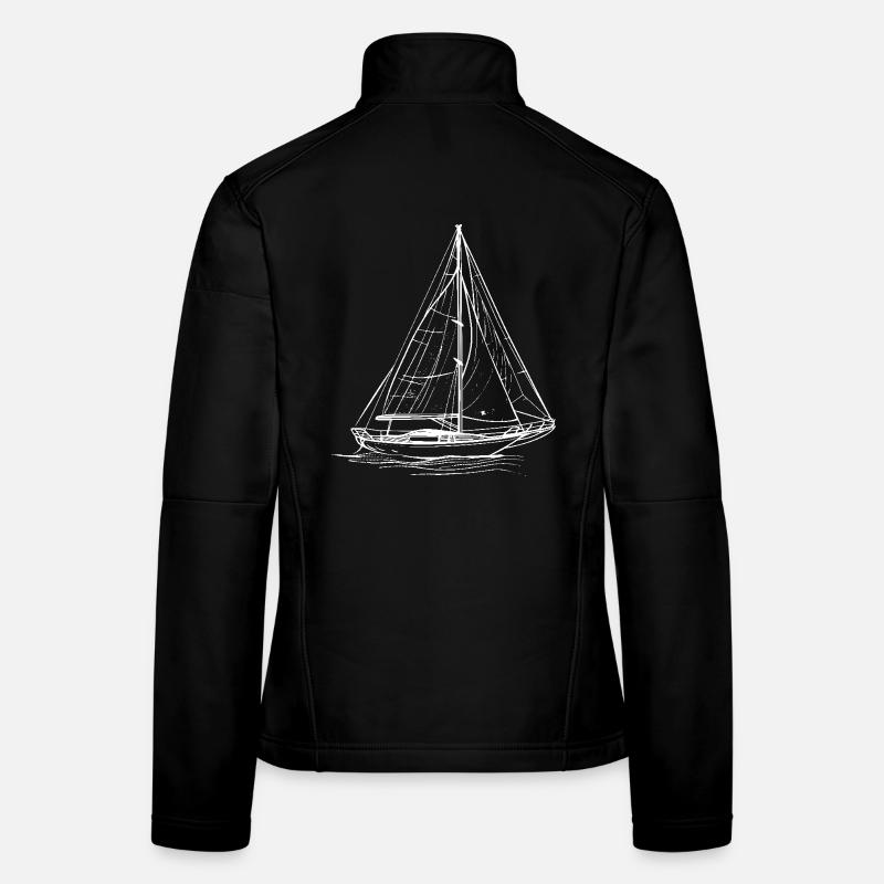 Croquis de navigation Veste en tissu softshell Femme