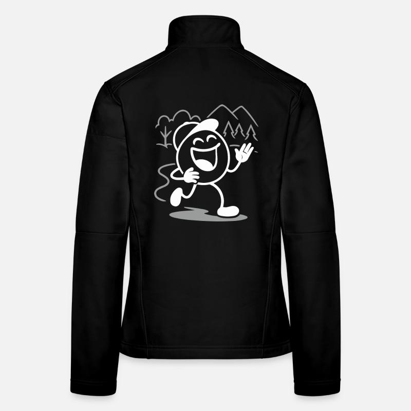 Ribbo läuft lachend durch den Tag Frauen Softshelljacke